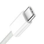 BWOO Cable USB-C - USB-C 1m 60W for iPhone 15 BO-X284 white - Image 3
