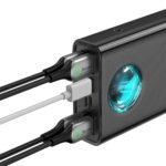 Baseus LiPo Powerbank 30000mAh 65W su PD3.0 QC3.0 4xUSB +  USB C Amblight juodas - Image 5