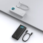 Baseus LiPo Powerbank 30000mAh 65W su PD3.0 QC3.0 4xUSB +  USB C Amblight juodas - Image 8