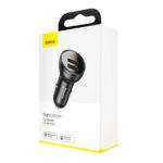 (1438) Automobilinis įkroviklis 24W 12-24V 2xUSB 4.8A su LED indikacija, pilkas - Image 3