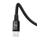 (1421) Kabelis USB C kištukas ir 3 kištukai (USB C (iki 15W), micro USB (iki 10W), lightning (iki 20W)) 1.5m juodas Rapid BASEUS - Image 4