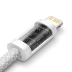 (1409) Kabelis USB C kištukas - IP Lightning kištukas 1.0m su baltu pintu šarvu 20W Dynamic BASEUS - Image 11