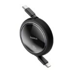 Kabelis USB C - USB C kištukai 100W 1m suvyniojamas juodas BASEUS - Image 3