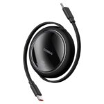 Kabelis USB C - USB C kištukai 100W 1m suvyniojamas juodas BASEUS - Image 4