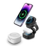 Maxlife MXWC-06 magnetic wireless charger 15W white 3in1 - Image 3