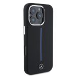 Mercedes case for iPhone 16 Pro Max Hardcase Silicone Blue Stripe MagSafe black - Image 5