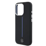 Mercedes case for iPhone 16 Pro Max Hardcase Silicone Blue Stripe MagSafe black - Image 7