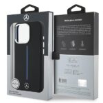 Mercedes case for iPhone 16 Pro Max Hardcase Silicone Blue Stripe MagSafe black - Image 9