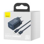 Baseus wall charger Super Si PD 20W 1x USB-C blue + USB-C - Lightning cable - Image 9