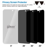 Vmax tempered glass 0.33mm 2,5D high clear privacy glass for iPhone 16 Pro Max 6,9 - Image 5