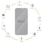 Vmax tempered glass 0.33mm 2,5D high clear privacy glass for iPhone 16 Pro Max 6,9 - Image 6