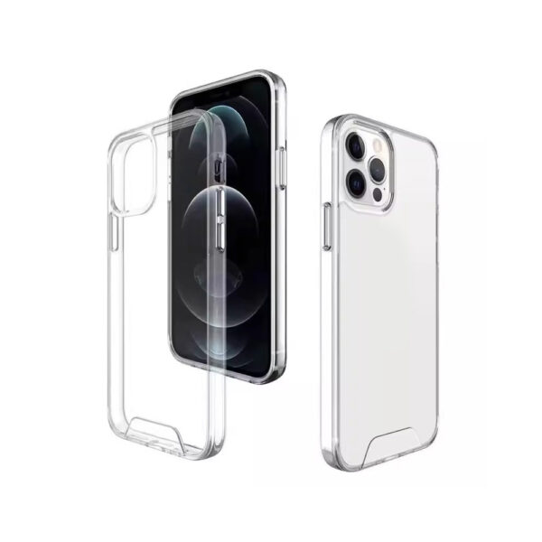 Hybrid Crystal case for iPhone 16 Pro 6,3 transparent big hole
