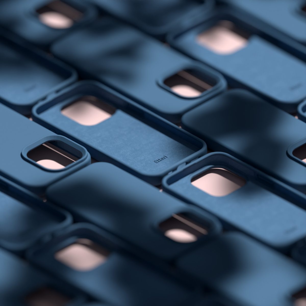 Etteri Silicone case for Samsung Galaxy S22 Ultra dark blue - Image 10