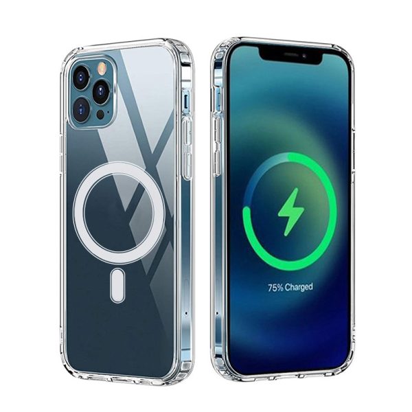 Anti Shock 1,5 mm Mag case for iPhone 12 / 12 Pro 6,1 transparent big hole