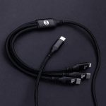 Forever 3in1 cable USB-C - Lightning + 2x USB-C 1,2 m 60W black - Image 6