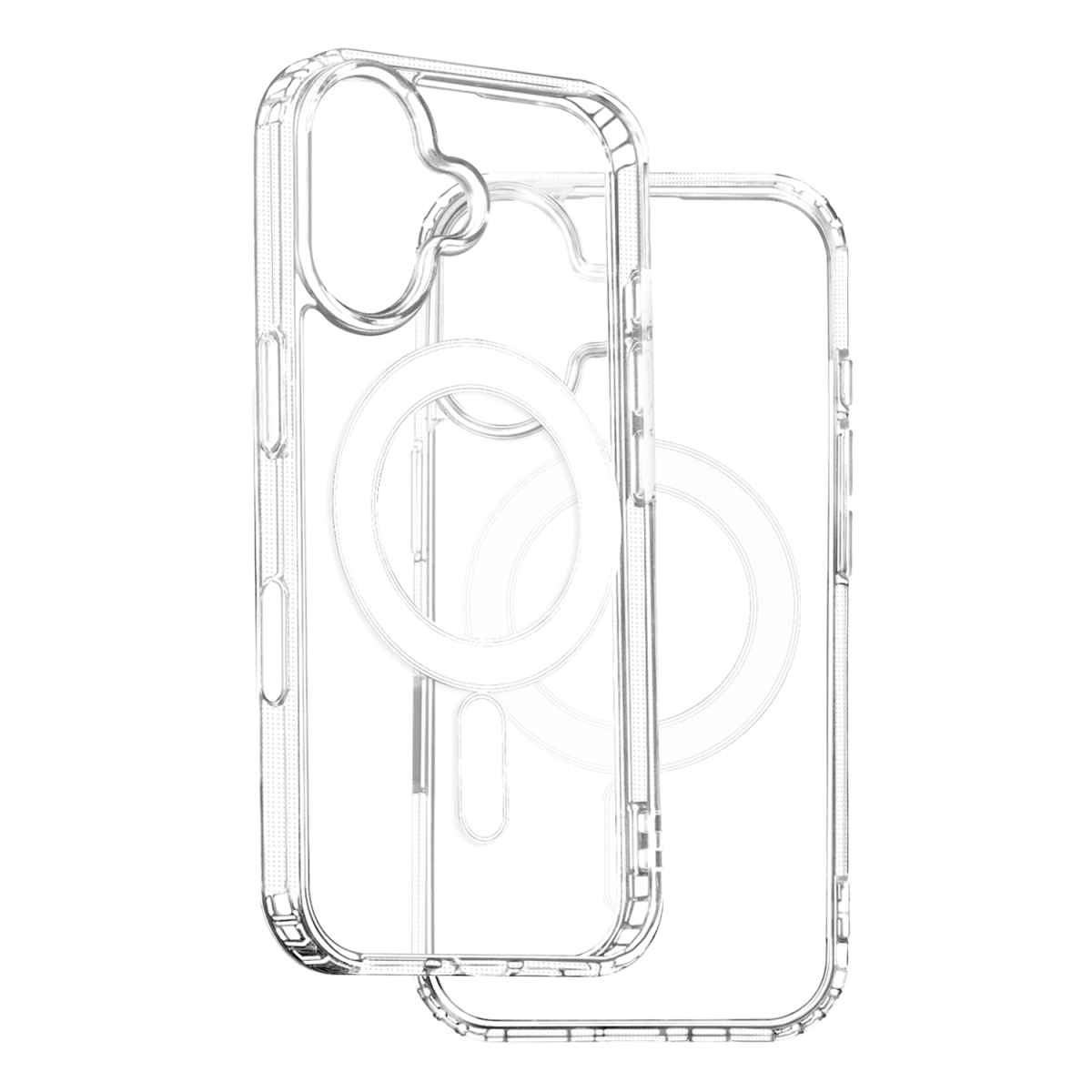 Anti Shock 1,5 mm Mag case for iPhone 16 Pro 6,3 transparent big hole + button - Image 1