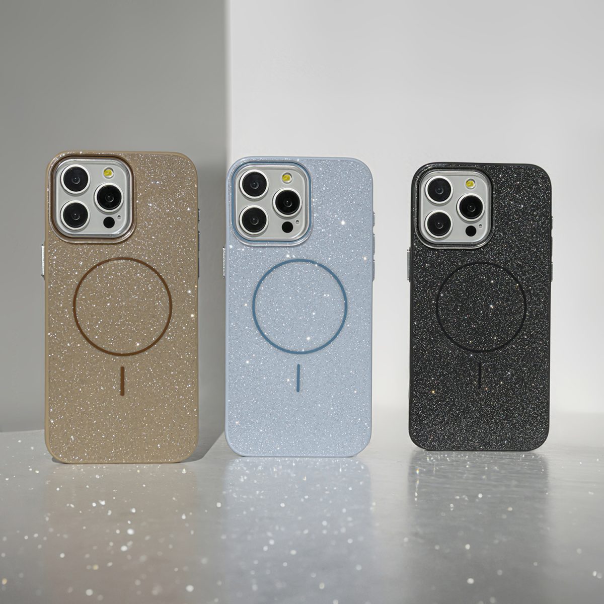 Glitter Thin Mag case for iPhone 16 Pro Max 6,9 blue - Image 8