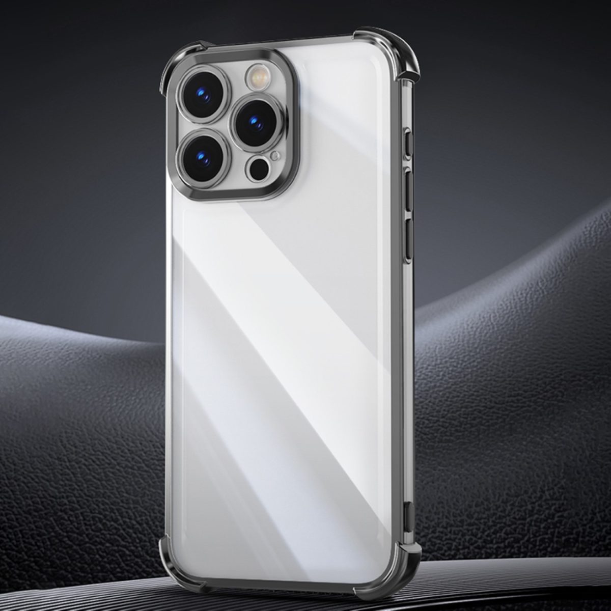 Anti Shock Chrome case for iPhone 16 Pro 6,3 black - Image 6