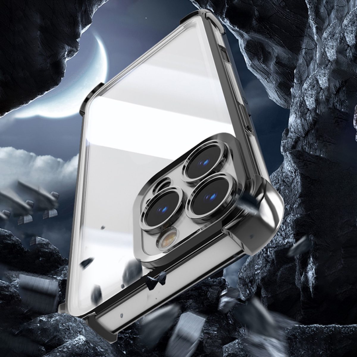 Anti Shock Chrome case for iPhone 16 Pro 6,3 black - Image 7