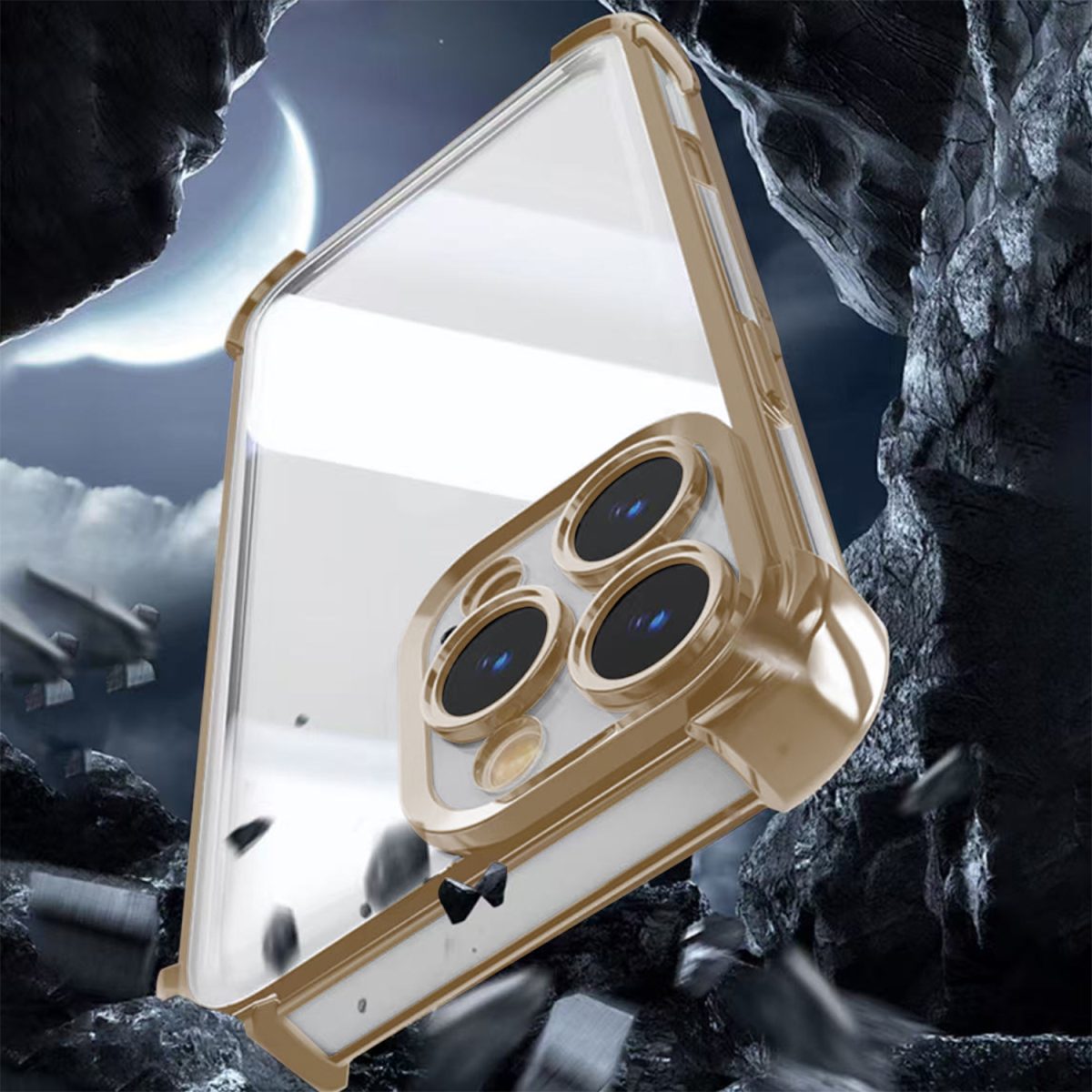 Anti Shock Chrome case for Samsung Galaxy A26 5G gold - Image 7