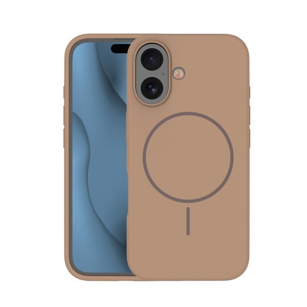 Silicone Thin Mag case for iPhone 16 Pro Max 6,9 brown