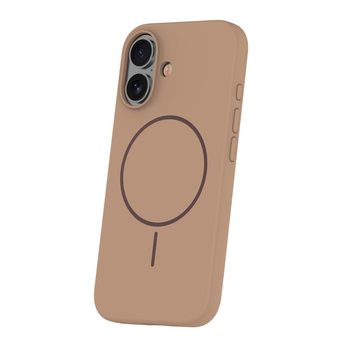 Silicone Thin Mag case for iPhone 16 Plus 6,7 brown - Image 3