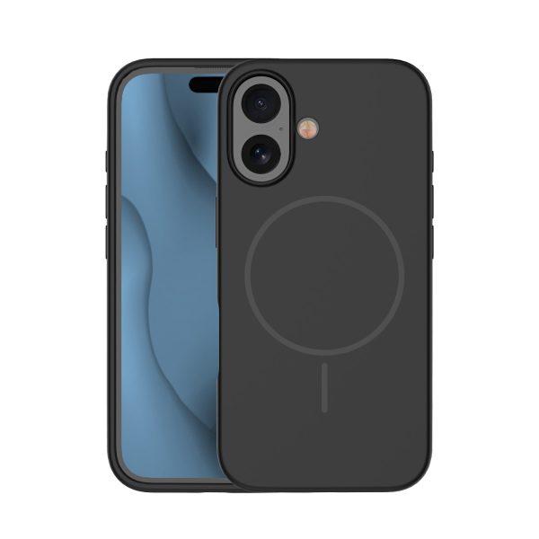 Silicone Thin Mag case for iPhone 16 6,1 black