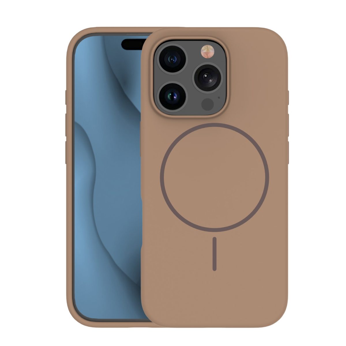 Silicone Thin Mag case for iPhone 16 Pro 6,3 brown - Image 1