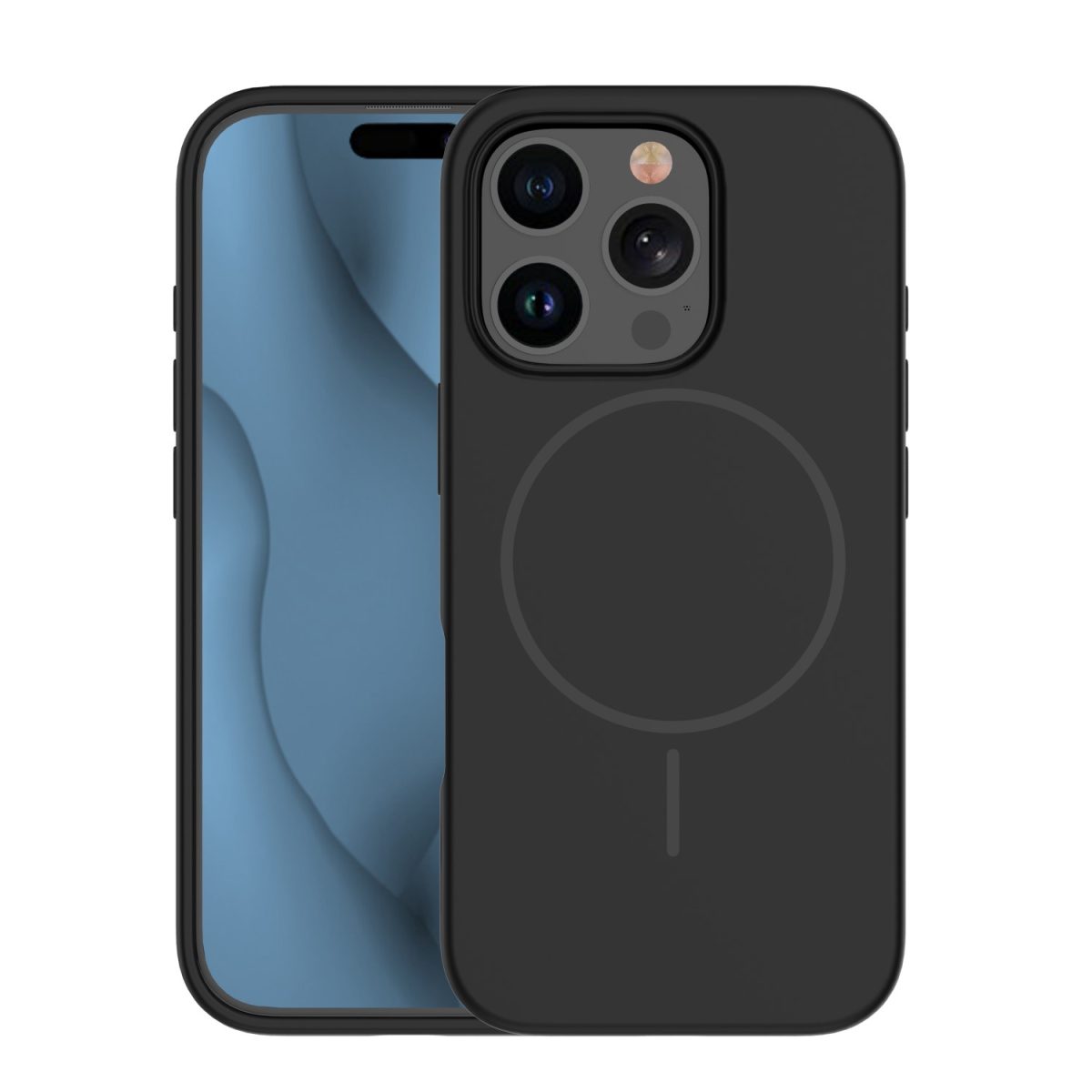 Silicone Thin Mag case for iPhone 13 6,1 black - Image 1