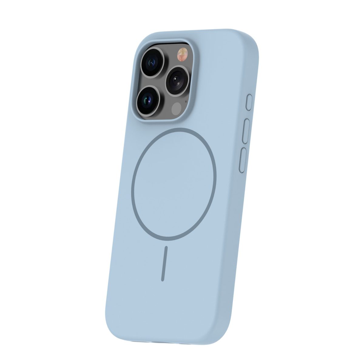 Silicone Thin Mag case for iPhone 12 / 12 Pro 6,1 light blue - Image 3
