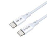 BWOO Cable USB-C - USB-C 1m 60W ABS + TPE X282 C-C white - Image 4