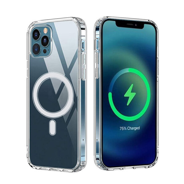 Anti Shock 1,5 mm Mag case for iPhone 13 6,1 transparent big hole