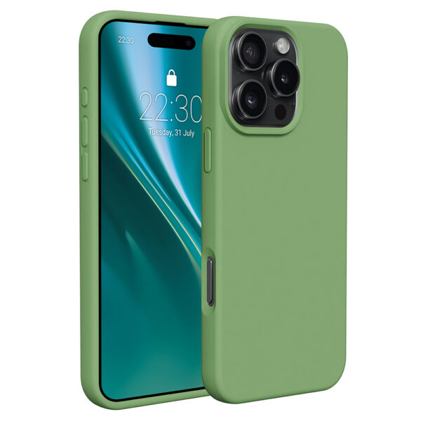 Etteri Silicone case for iPhone 16 Pro 6,3 light green