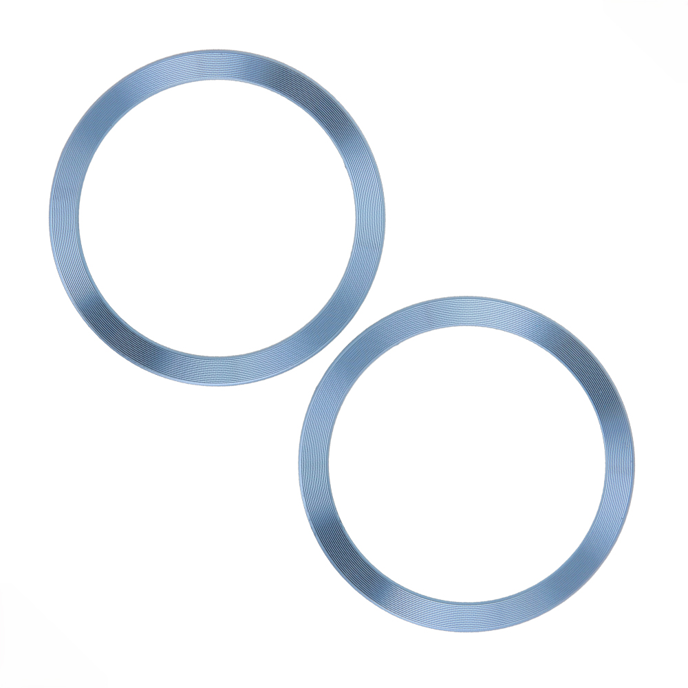 411374_oryg Metal Ring (2 in set) light blue - Image 1
