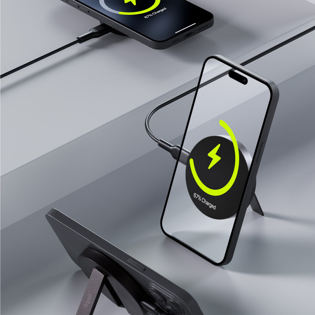 Allity AWC-210-15WMS wireless charger 15W graphite 2in1 - Image 8