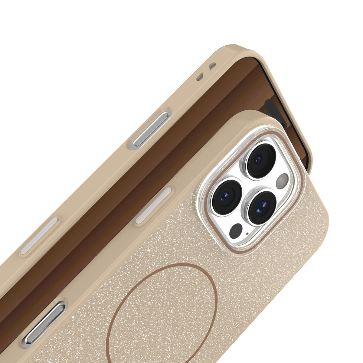 Glitter Thin Mag case for iPhone 17 Air 6,6 brown - Image 5