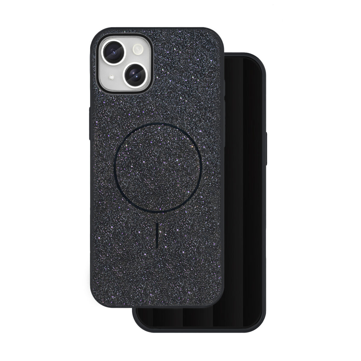 Glitter Thin Mag case for iPhone 13 6,1 black - Image 1