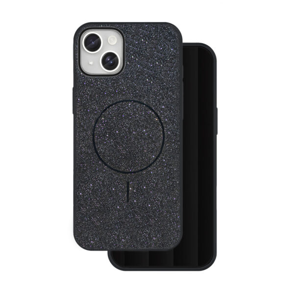 Glitter Thin Mag case for iPhone 13 6,1 black