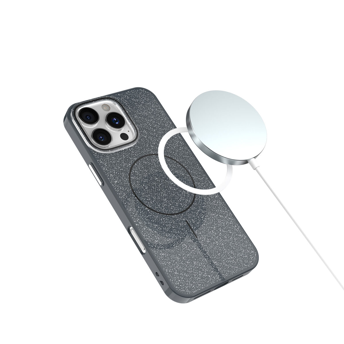 Glitter Thin Mag case for iPhone 16e black - Image 7