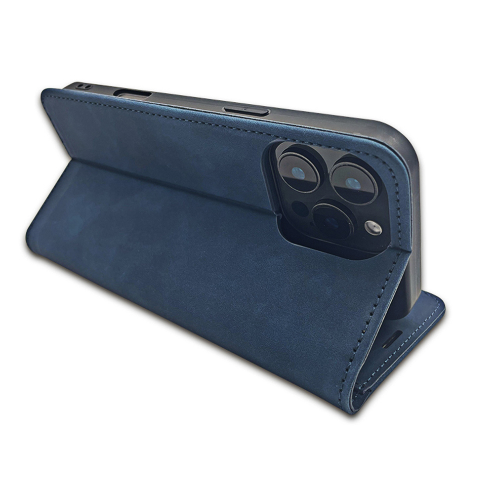 412001_oryg Smart Suede case for iPhone 11 navy blue - Image 5