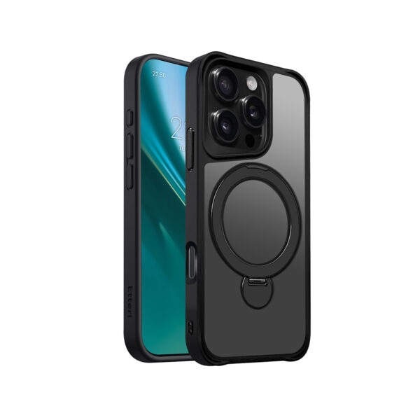Etteri Matt Mag Ring case for iPhone 16 Pro 6,3 black