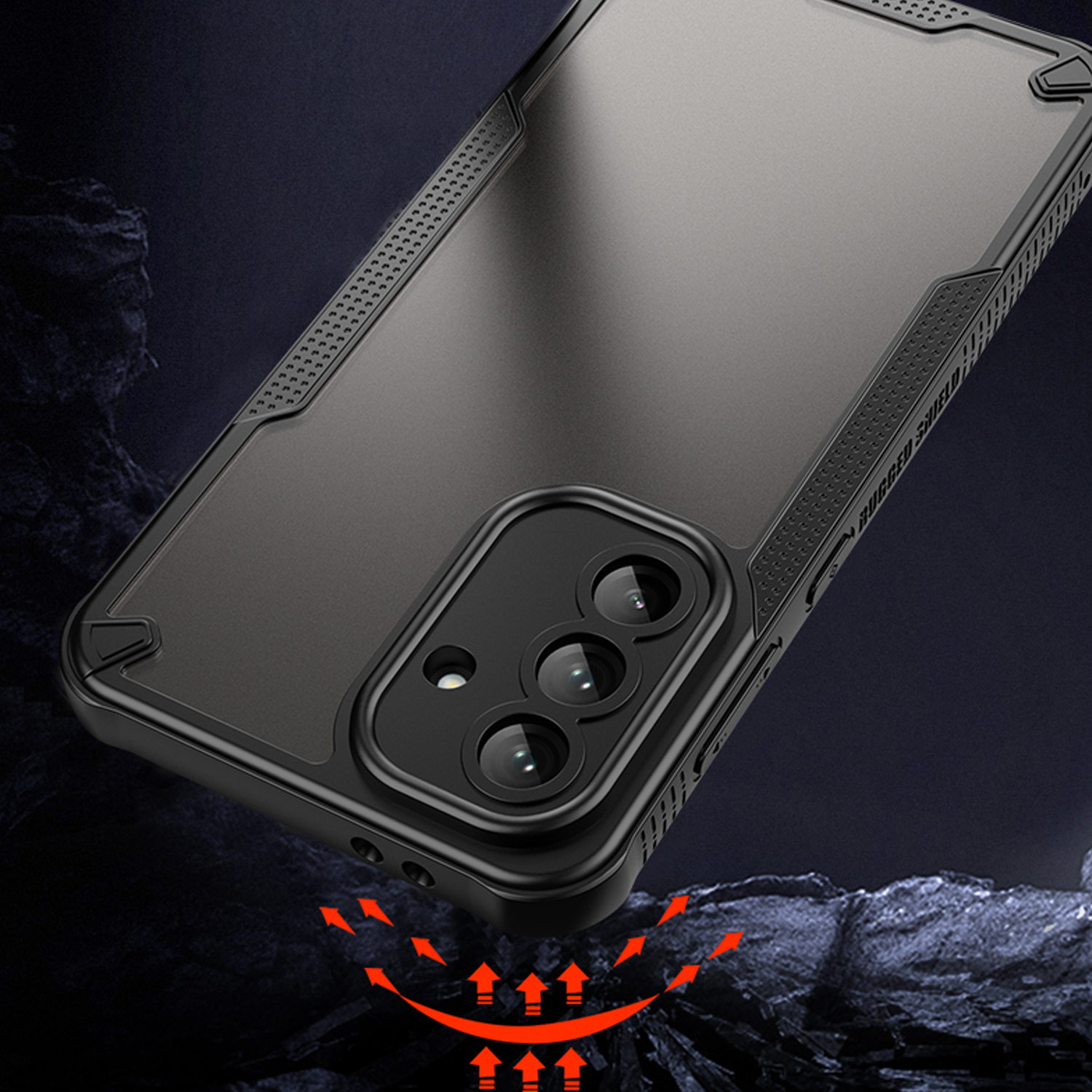 444738_oryg Defender Matt case for Samsung Galaxy A56 5G black - Image 7