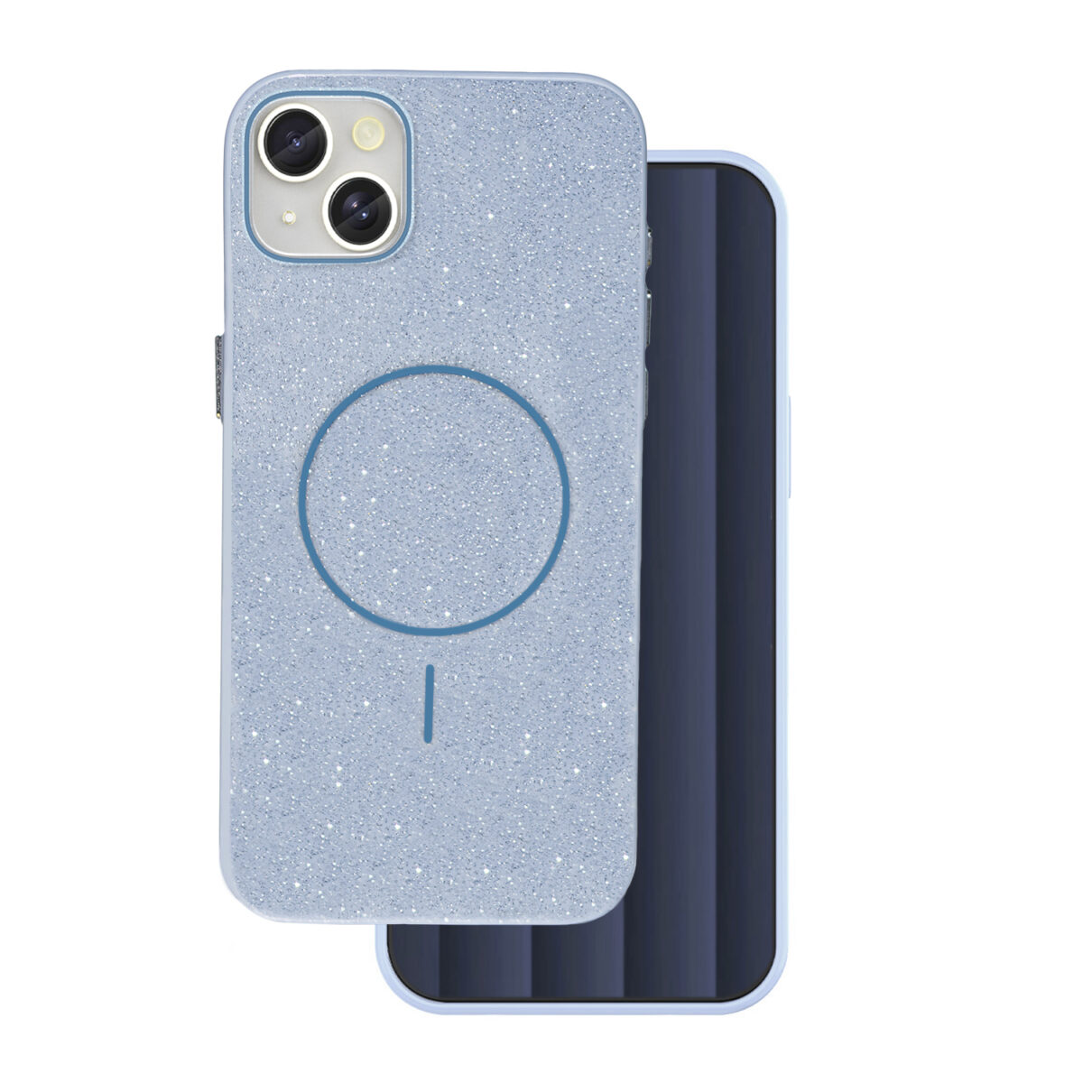 Glitter Thin Mag case for iPhone 17 Pro 6,3 blue - Image 1