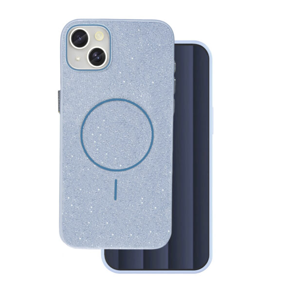 Glitter Thin Mag case for iPhone 17 Pro Max 6,9 blue