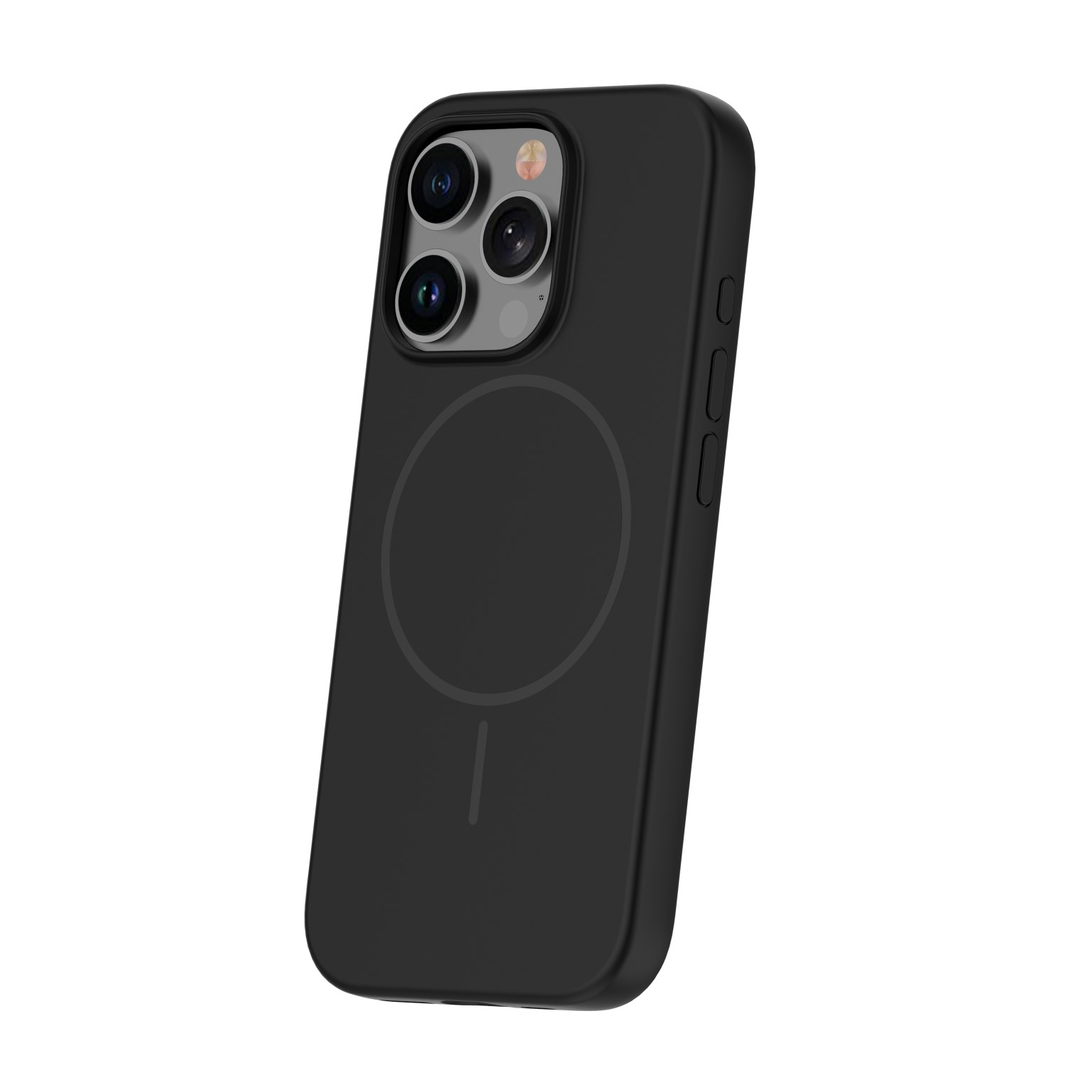 463312_oryg-1 Silicone Thin Mag case for iPhone 15 Pro 6,1 black - Image 3
