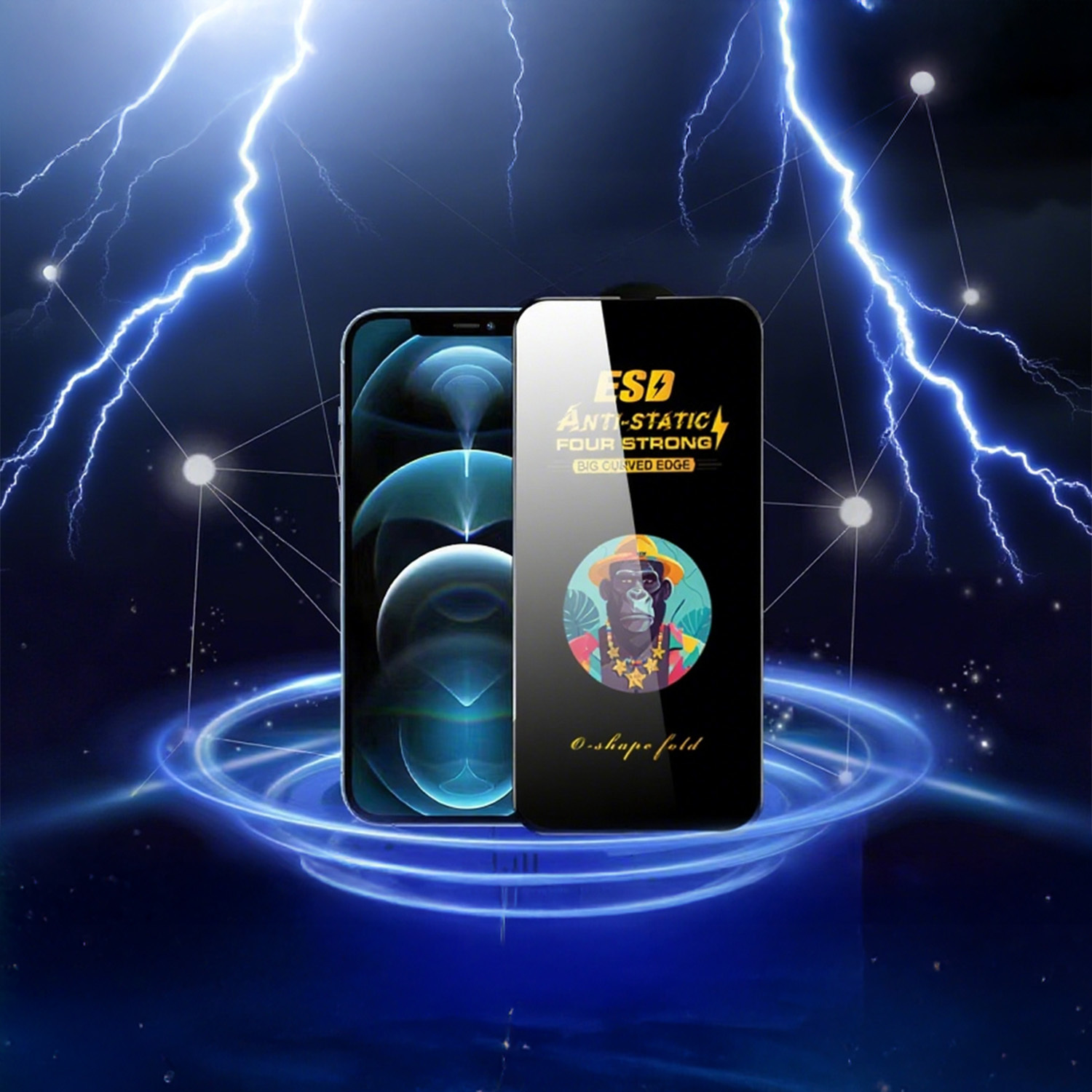 469002_oryg-2 Universal tempered glass 9D OneFit AI-54 6,67 - Image 5