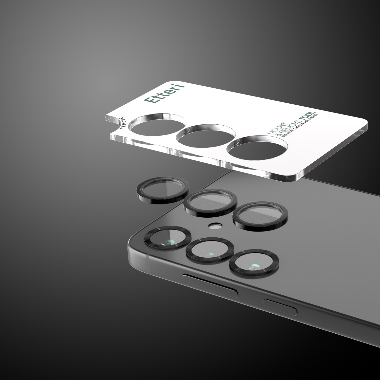 472742_oryg Etteri camera lens protector for Samsung S25 black - Image 4