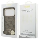 Guess Case Magsafe 4G PU Leather Case With Triangle Logo And Gold Metal Camera Frame For iPhone 17 Pro Black - Image 9