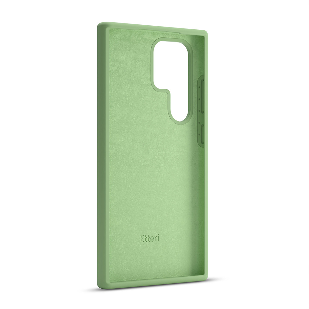 424733_oryg Etteri Silicone case for Samsung Galaxy S25 Ultra light green - Image 3