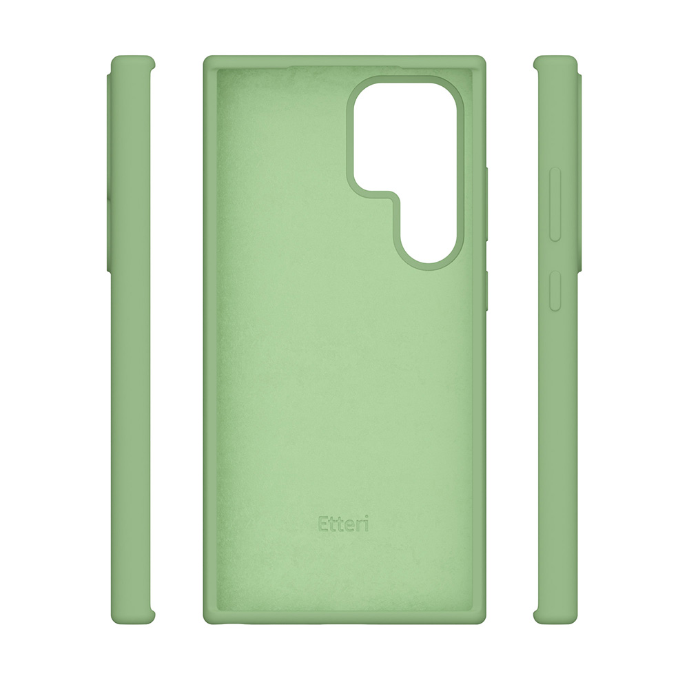 424737_oryg Etteri Silicone case for Samsung Galaxy S25 Ultra light green - Image 7